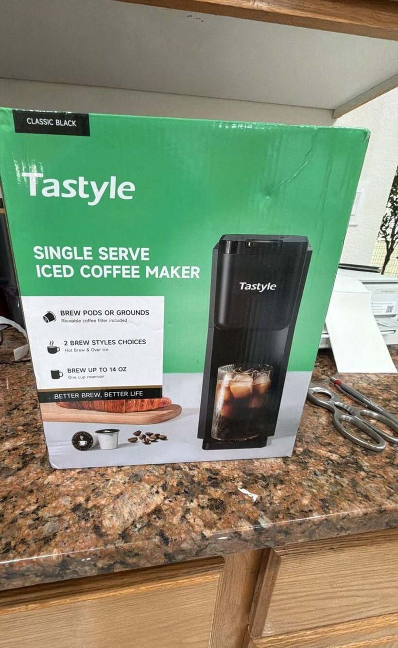 Tastyle Single Serve Iced Coffee Maker Classic Black